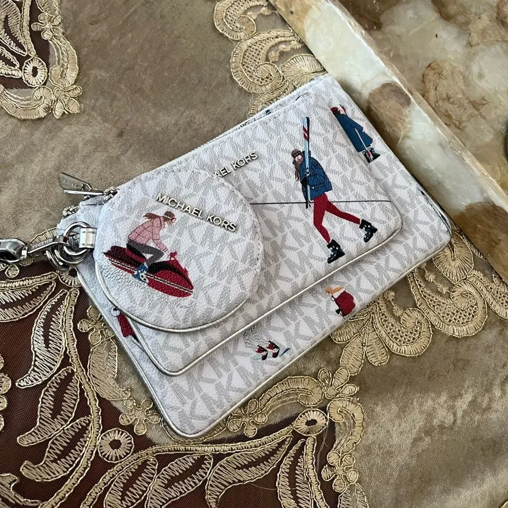 Michael Kors trio wristlet